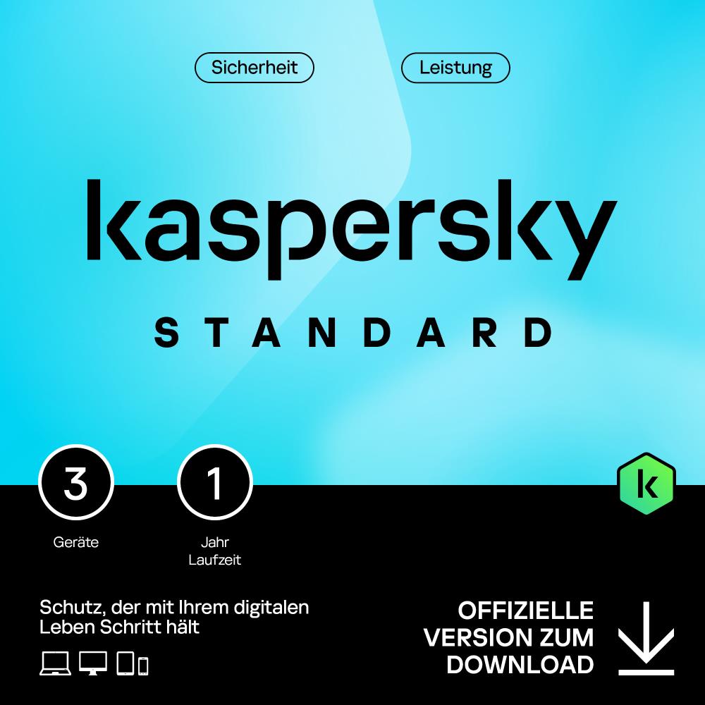 Kaspersky Standard (3 Device - 1 Jahr) EU ESD