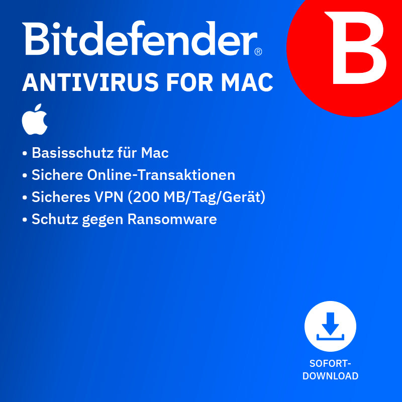 Bitdefender Antivirus for MAC (1 Device - 1 Jahr) DACH ESD