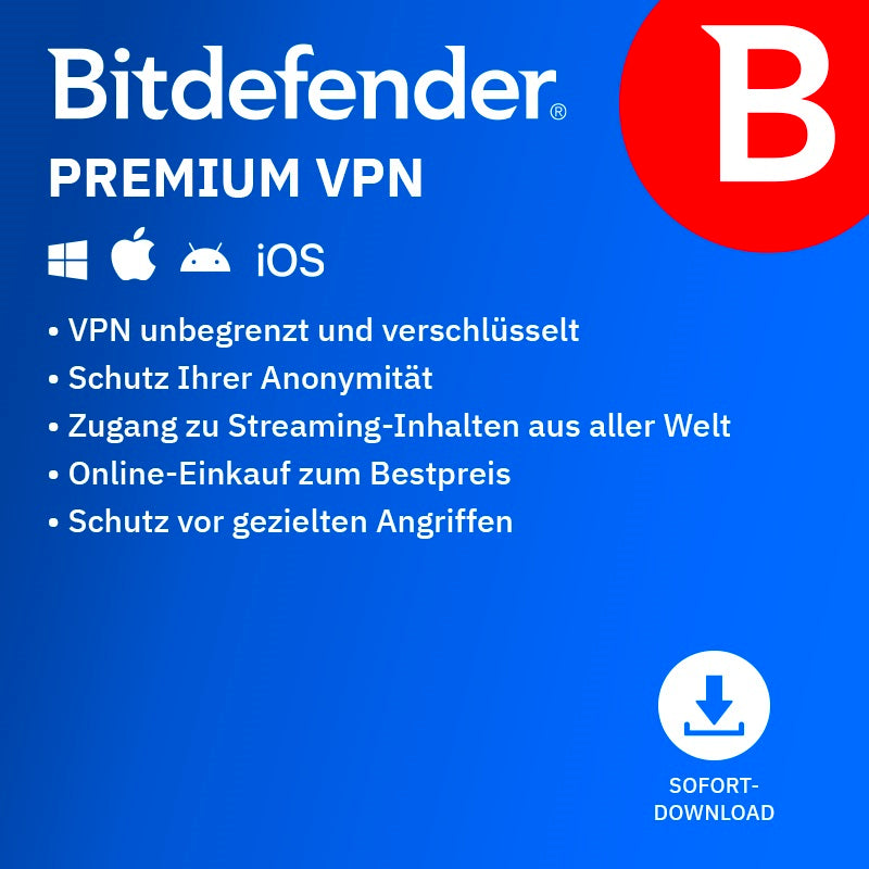 Bitdefender Premium VPN (10 Device - 1 Jahr) DACH ESD