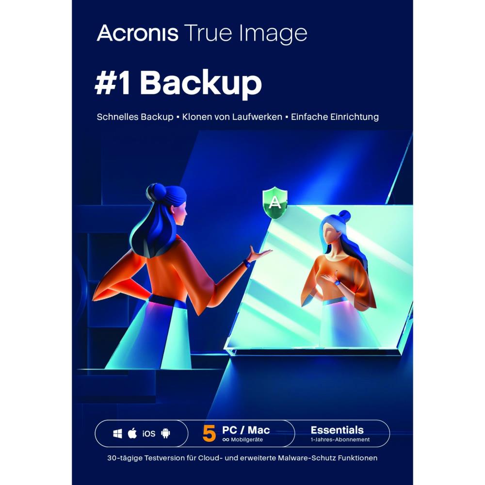 Acronis True Image Essentials (5 Device - 1 Jahr) ESD