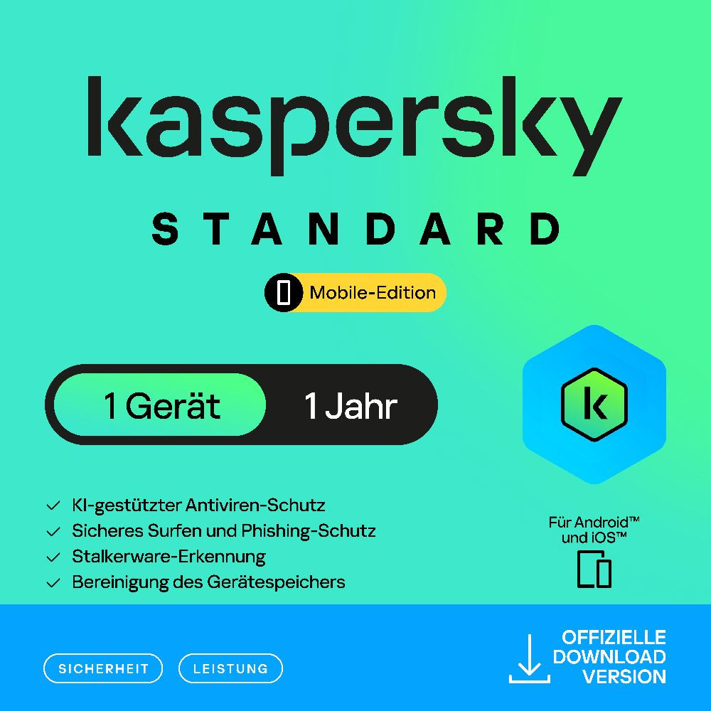 Kaspersky Mobile Standard (1 Device - 1 Jahr) DACH ESD
