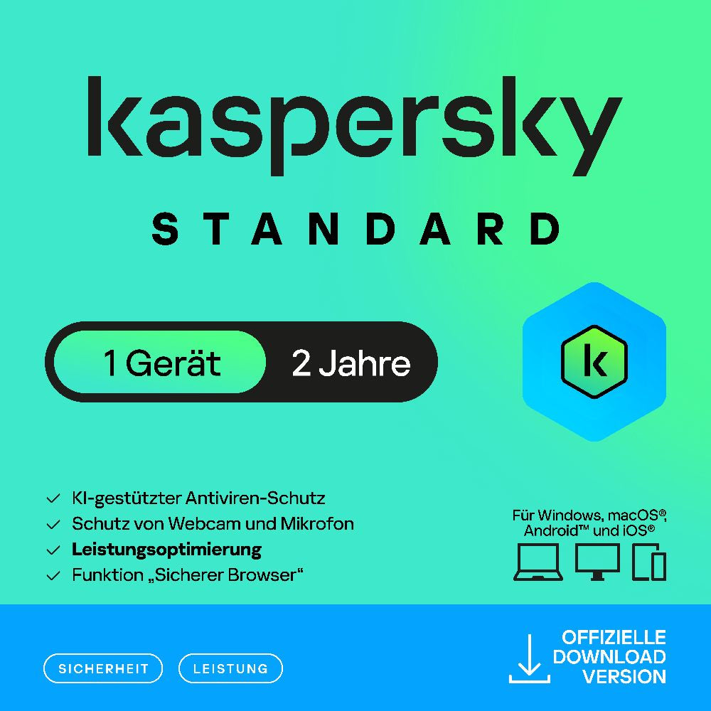 Kaspersky Standard (1 Device - 2 Jahre) EU ESD
