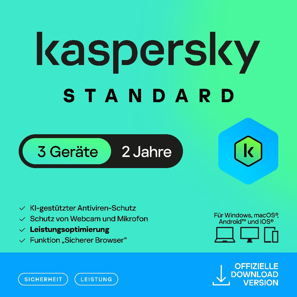 Kaspersky Standard (3 Device - 2 Jahre) EU ESD