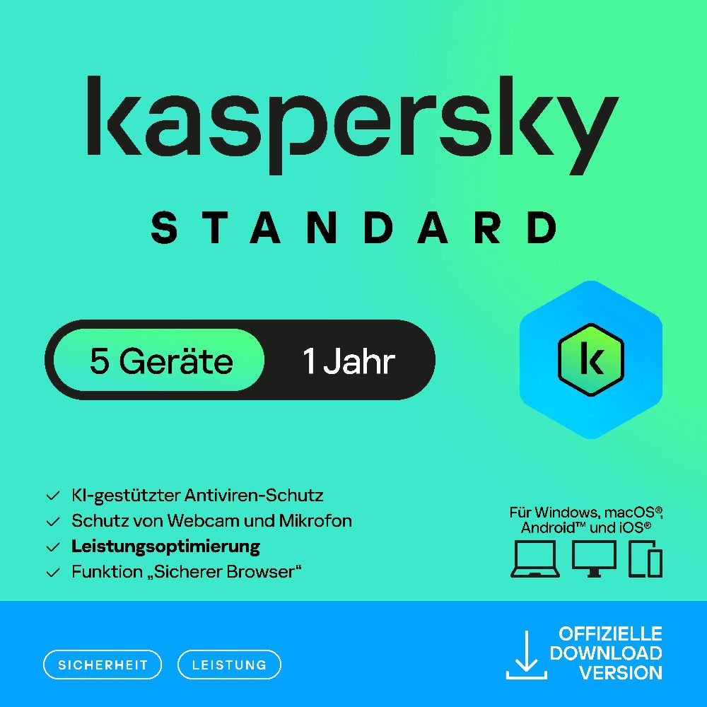 Kaspersky Standard (5 Device - 1 Jahr) ITALY ESD