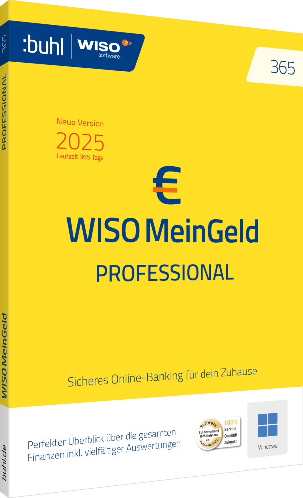 WISO Mein Geld Professional 365 (Version 2026) (1 PC - 1 Jahr) ESD