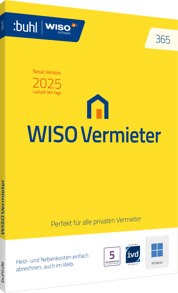 WISO Vermieter 365 (Version 2026) (1 User - 1 Jahr) ESD