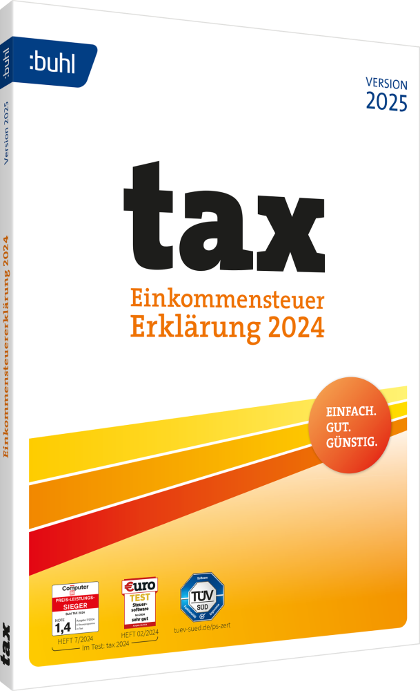 BUHL tax 2025 (für das Steuerjahr 2024) (1 User / PC - 1 Jahr) ESD