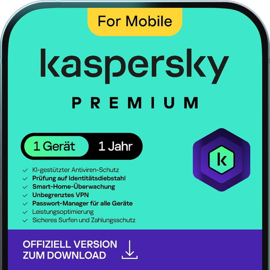 Kaspersky Mobile Premium (1 Device - 1 Jahr) DACH ESD