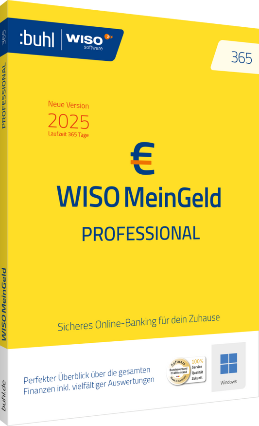 WISO Mein Geld Professional 365 (Version 2026) (1 PC - 1 Jahr) ESD