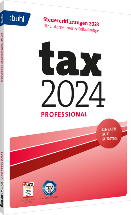 BUHL tax 2024  Professional (f�r das Steuerjahr 2023) (3 User / 1 PC - 1 Jahr) ESD