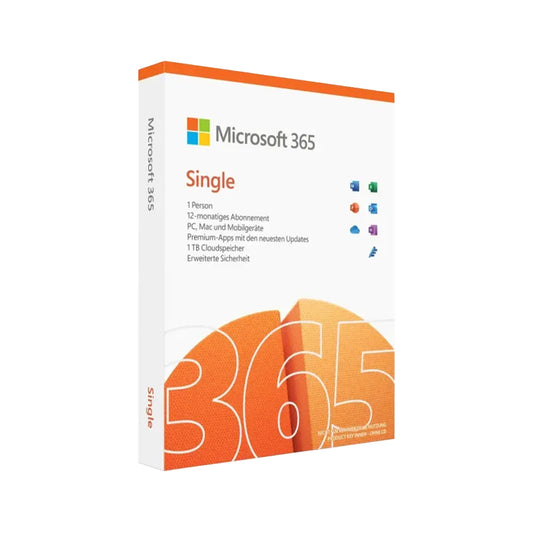 Microsoft 365 Single – 1 Jahr, 1 Nutzer (PC / Mac / iOS / Android)